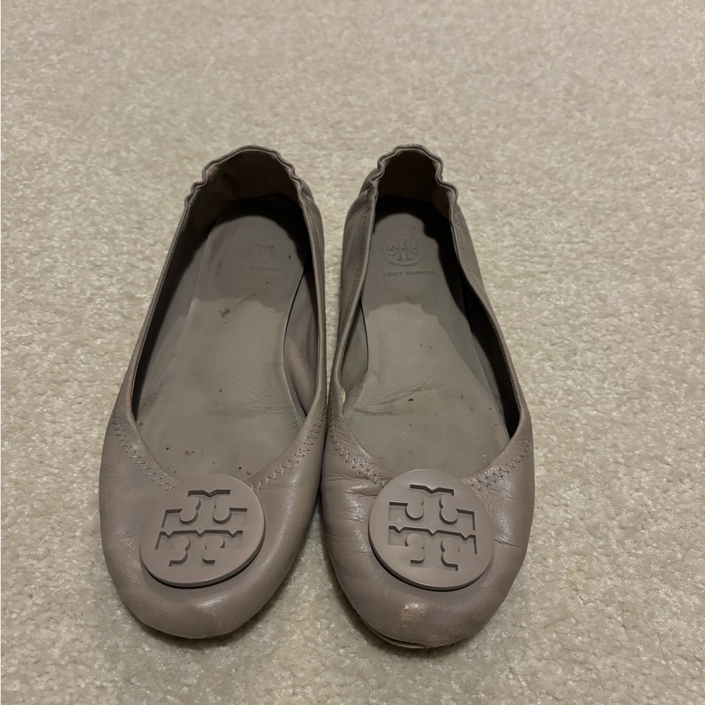 Gray Tory Burch Flats